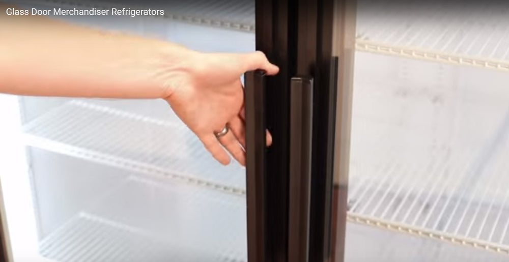 True GDM-23-HC~TSL01 Black 1 Glass Swing Door Refrigerated Merchandiser 27" - 23 Cu. Ft.- 115v