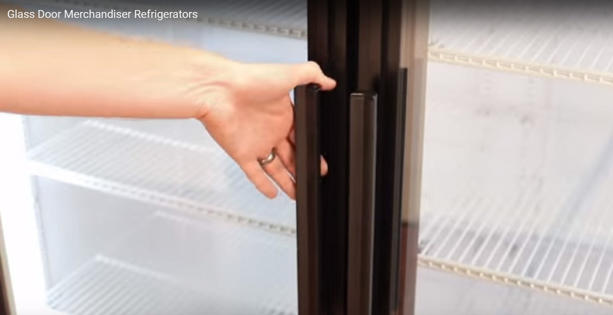 True GDM-12-HC~TSL01 Black 1 Glass Swing Door Refrigerated Merchandiser 25" - 115v