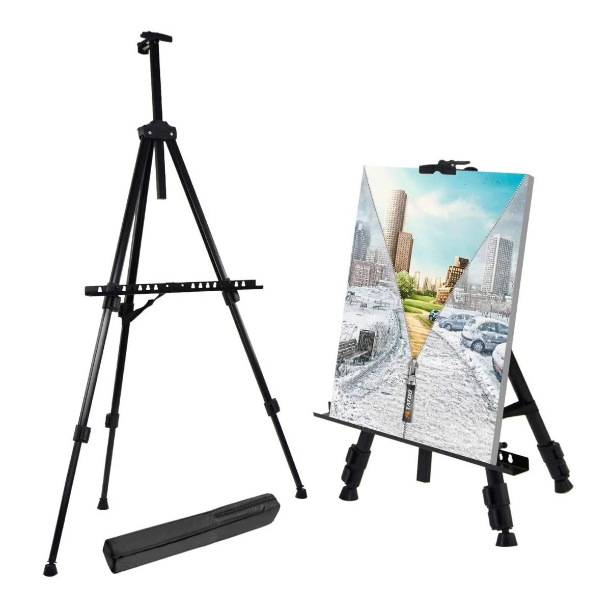 T-Sign Portable Metal Tripod Adjustable Height Reinforced Artist Easel Stand 21" x 66"H