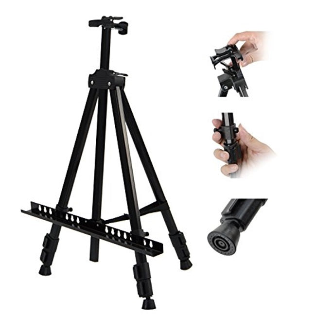 T-Sign Portable Metal Tripod Adjustable Height Reinforced Artist Easel Stand 21" x 66"H