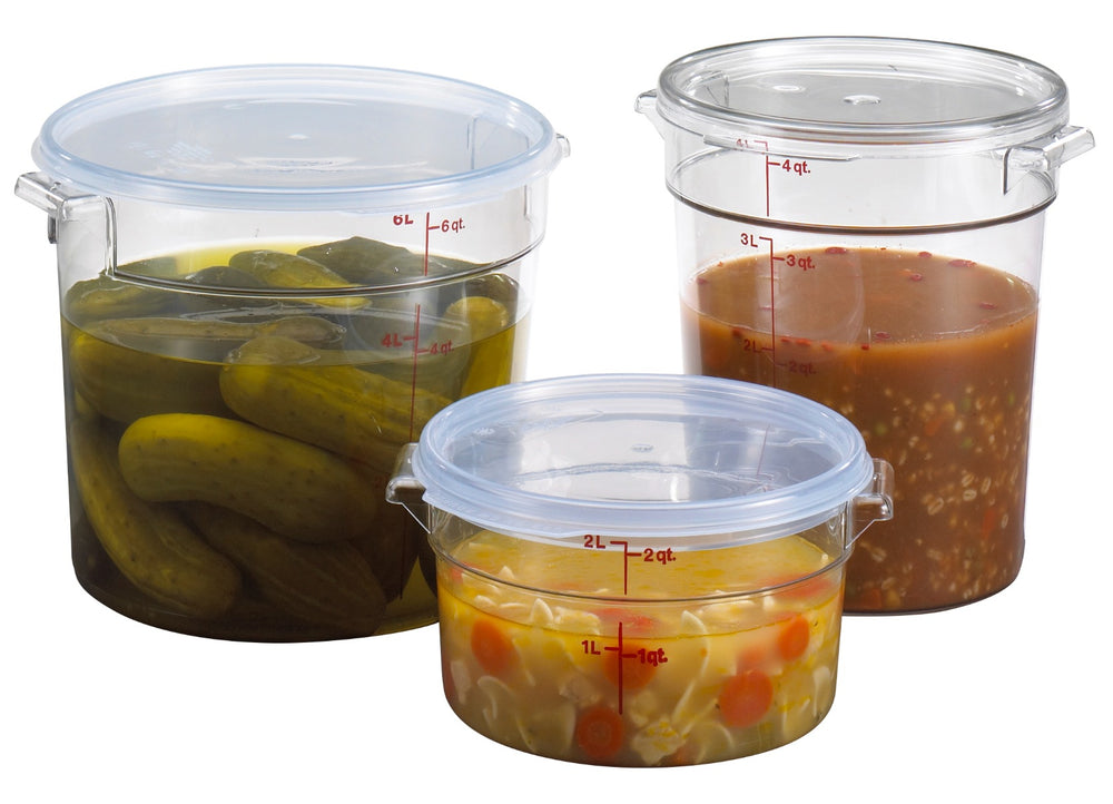 Cambro RFS12SCPP190 Camwear Round Food Storage Container Seal Cover - fits 12, 18 & 22 qt. - Translucent