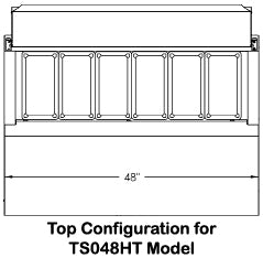 Traulsen TS048HT Pizza Prep/Salad Refrigerated Counter One Door 48" - 115V