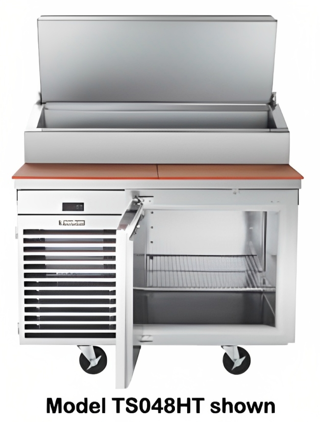 Traulsen TS090HT Pizza Prep/Salad Refrigerated Counter Three Door 90" - 115V