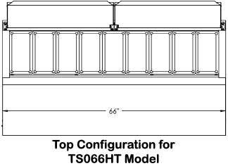 Traulsen TS066HT Pizza Prep/Salad Refrigerated Counter Two Door 66" - 115V