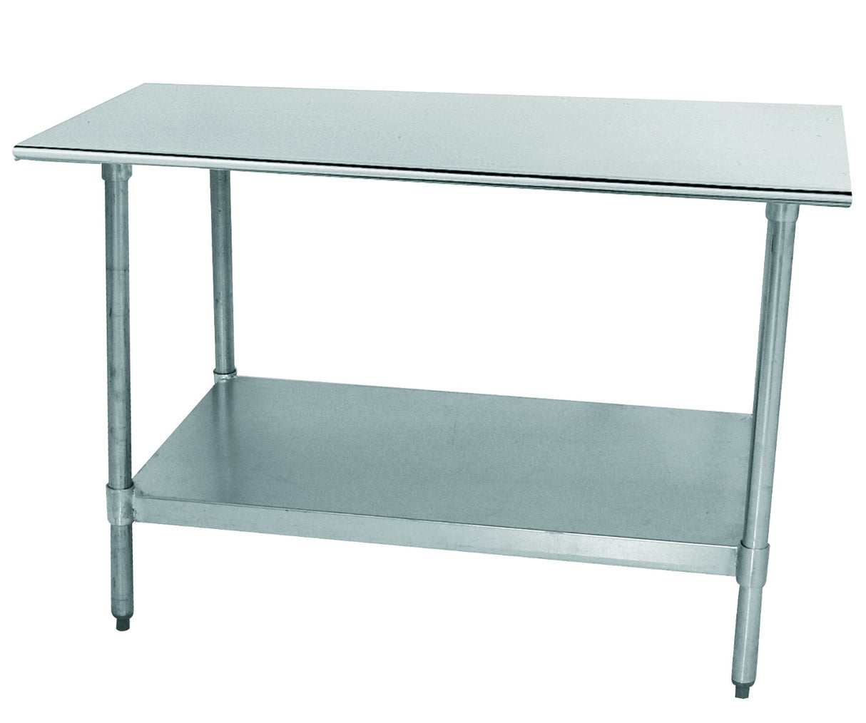 Advance Tabco TT-243-X Special Value Stainless Steel Flat Top Work Table with Adjustable Galvanized Undershelf and Legs 36" x 24"