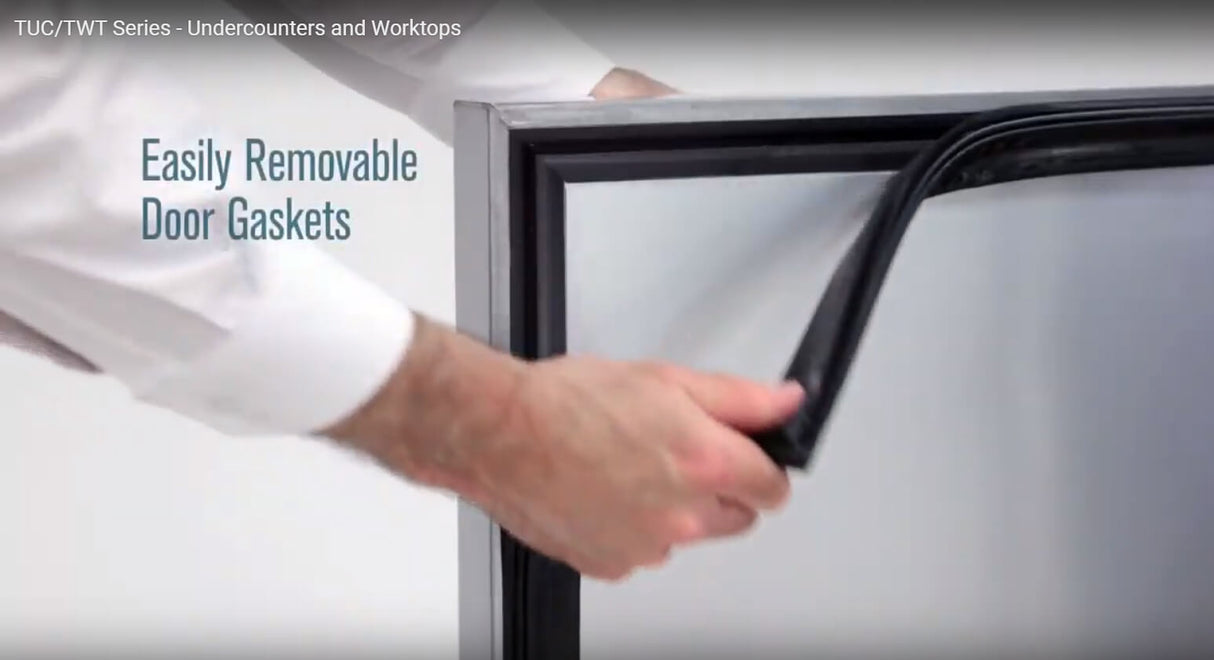 True TWT-48F-HC 2-Section 2 Solid Door Worktop Freezer 48" - 115v