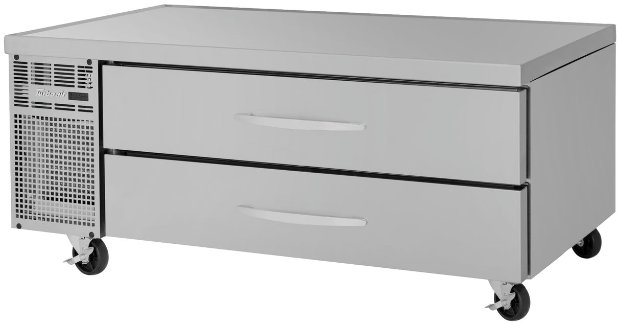 Turbo Air PRCBE-60R-N Pro Series 1-Section 2 Drawer Refrigerated Chef Base 60" - Holds (3) full size pans per drawer (NOT included) - 9.77 cu. ft. - 115v