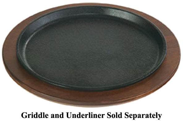 Lodge U7RP Round Wood Underliner with Walnut Finish 11-1/4" Dia. - for L70GH3 Griddle