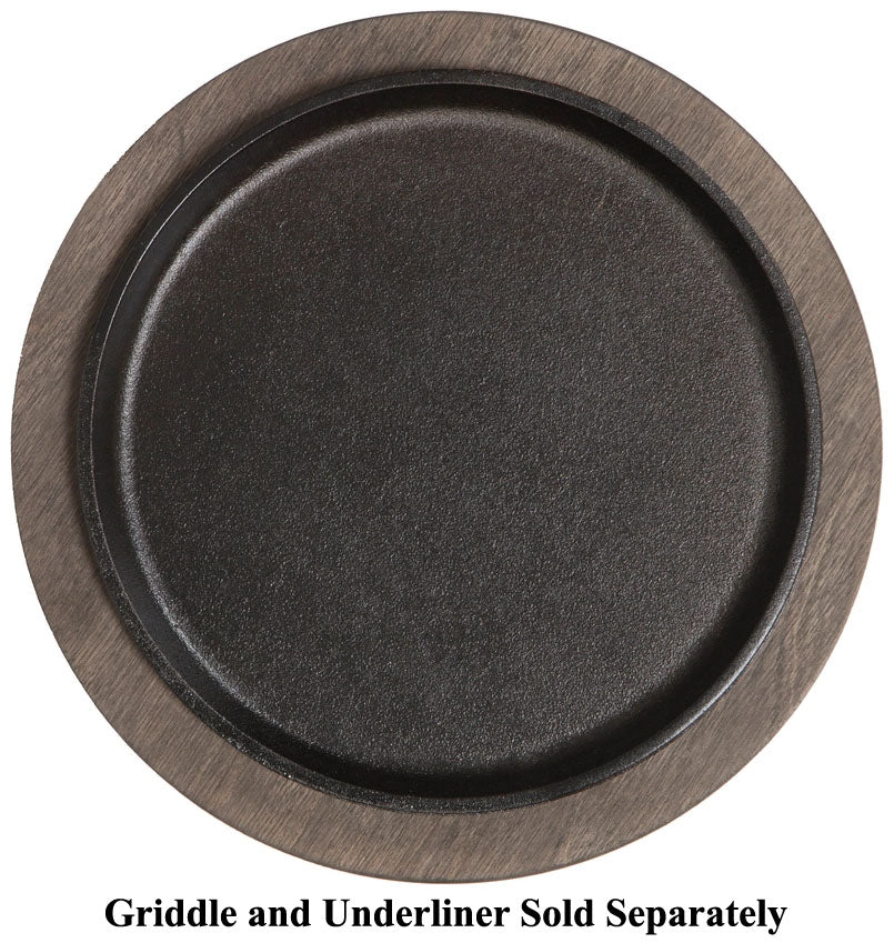 Lodge U7RP Round Wood Underliner with Walnut Finish 11-1/4" Dia. - for L70GH3 Griddle