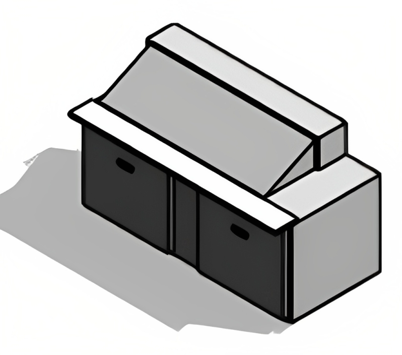 Traulsen UPT7224-RR 2-Section 2 Right/Right Hinged Door Refrigerated Salad/Sandwich Prep Table with Roll-Top Lid 72" - Holds (24) 1/6 Size Pans - 24.5 cu. ft. - 115v