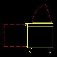 Traulsen UST2312-R 1-Section Right Hinged 1 Door Refrigerated Salad/Sandwich Prep Table with Low Profile Flat Lid 32" - Holds (12) 1/6 Size Pans - 8.8 cu. ft. - 115v