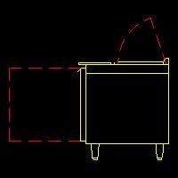 Traulsen UST238-L 1-Section Left Hinged 1 Door Refrigerated Salad/Sandwich Prep Table with Low Profile Flat Lid 32" - Holds (8) 1/6 Size Pans - 8.8 cu. ft. - 115v