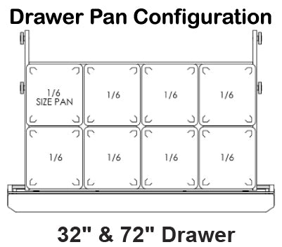 Traulsen UST7212-DD 2-Section 4 Drawer Refrigerated Salad/Sandwich Prep Table with Low Profile Flat Lid 72" - Holds (12) 1/6 Size Pans - 20 cu. ft. - 115v