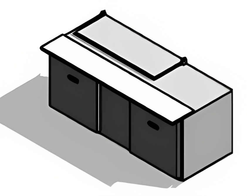 Traulsen UST7212-LL 2-Section Left/Left Hinged 2 Door Refrigerated Salad/Sandwich Prep Table with Low Profile Flat Lid 72" - Holds (12) 1/6 Size Pans - 20 cu. ft. - 115v