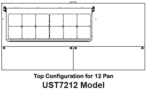 Traulsen UST7212-DD-SB 2-Section 4 Drawer Refrigerated Salad/Sandwich Prep Table with Low Profile Flat Lid & Stainless Steel Back 72" - Holds (12) 1/6 Size Pans - 20 cu. ft. - 115v
