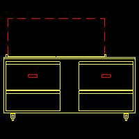 Traulsen UST7218-DD-SB 2-Section 4 Drawer Refrigerated Salad/Sandwich Prep Table with Low Profile Flat Lid & Stainless Steel Back 72" - Holds (18) 1/6 Size Pans - 20 cu. ft. - 115v