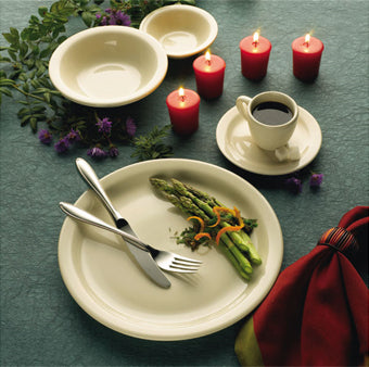 International Tableware VA-7 Valencia American White Narrow Rim China Plate 7-1/4" Dia. - 36/cs