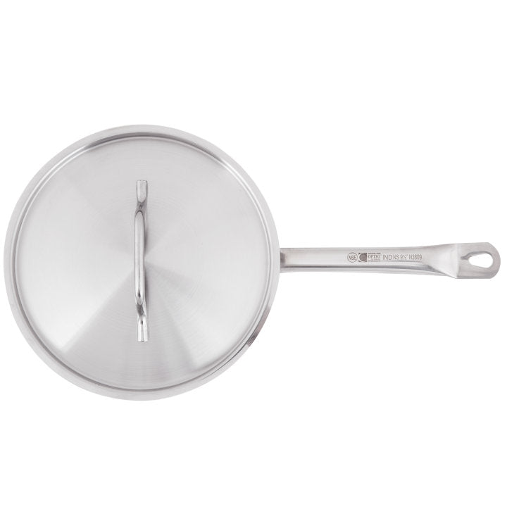 Vollrath 3820 Deluxe 6-Piece Induction Ready Stainless Steel Optio Cookware Set - Includes: 2.75 Qt., 4 Qt. Sauce Pans, and 9.5" Non-stick Fry Pan and Covers