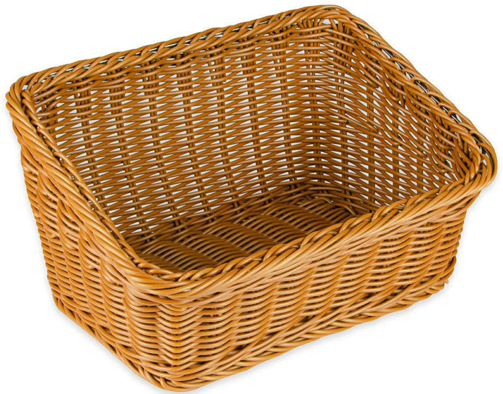 GET WB-1510-HY Designer Polyweave Bread & Bun Cascading Basket 9-1/4" x 13" x 4" & 7"H - Honey Brown