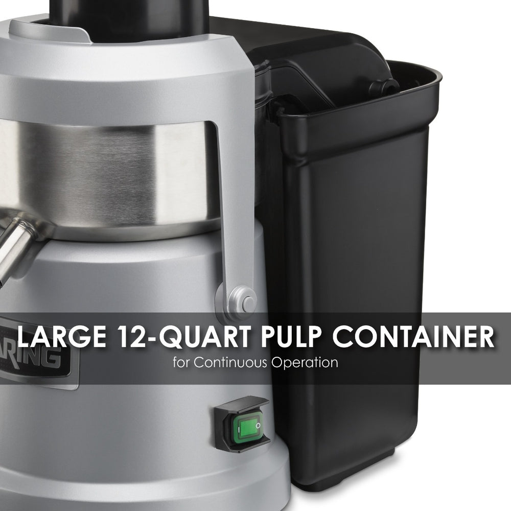Waring WJX80 Electric Continuous Pulp Eject Juice Extractor / Juicer - 120v