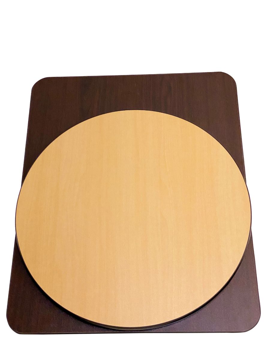 AAA Furniture Wholesale WOT2424 Reversible Square Table Top 24" x 24" - Walnut/Oak