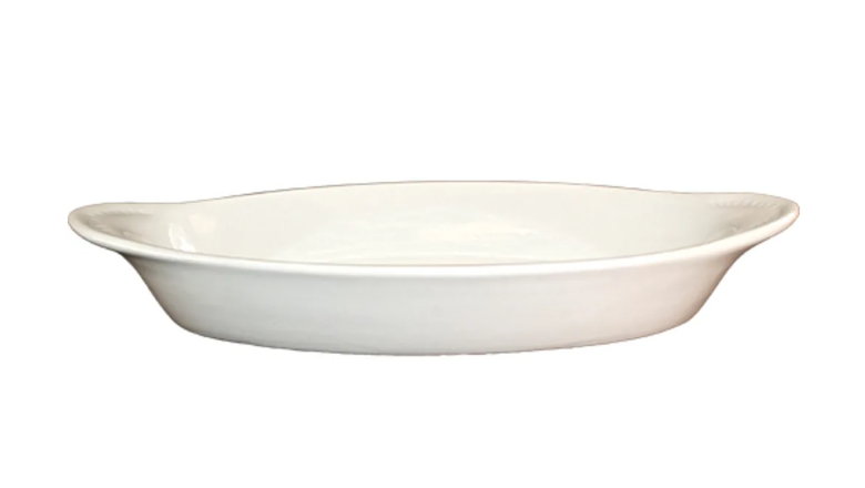 International Tableware WRO-12-AW 12 oz. Oval, Rarebit - Ceramic, American White