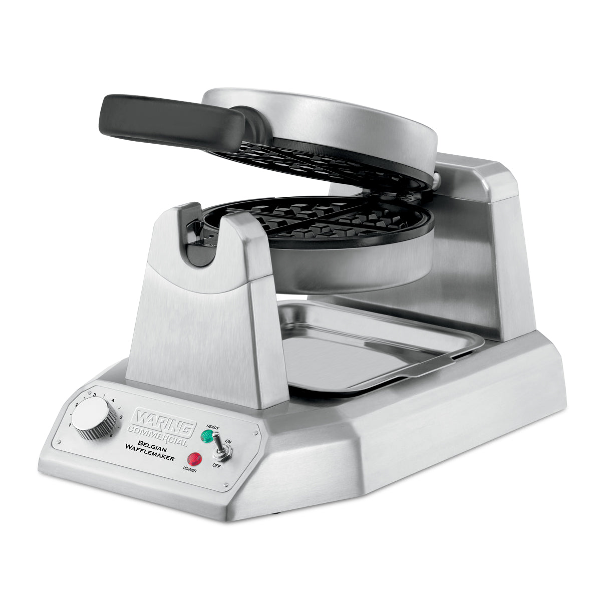 Waring WW180 Single Belgian Waffle Maker with Rotary Feature and Nonstick Plates- 120v, 1200W