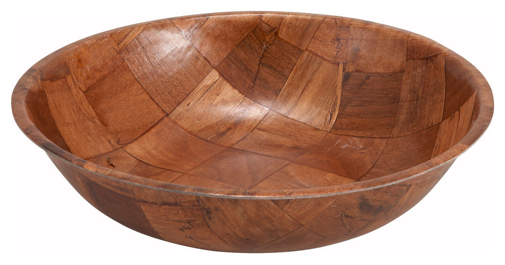 Winco WWB-12 Walnut Weave Salad Bowl 12"