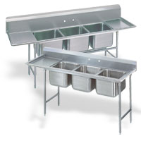 Restaurant Equipment - Commercial Warewashing & Storage - Commercial Sinks - 3 Compartment Sinks