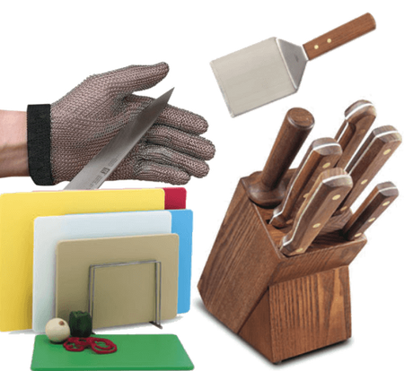 Kitchen Supplies - Kitchen Cutlery: Knives & Cutting Board & Gloves