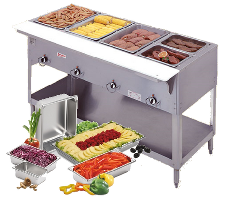 More Categories + Education - School Cafeteria Supplies - Steam Tables and Supplies