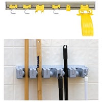 Janitorial Supplies - Broom and Mop Racks - Hangers and Closet Organizers