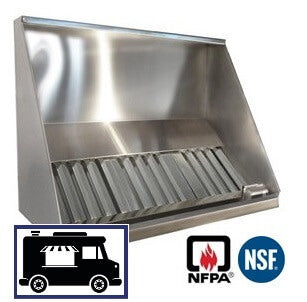 Ventilation System - Vent Hoods Canopy, Shallow Front and Concession - Concession Vent Hoods for Food Truck or Trailer