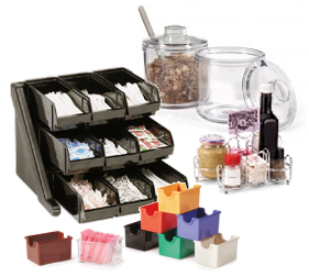 Serveware Smallware - Self-Serve Dispensers & Organizers - Condiment & Food Dispensers - Condiment Bars - Holders - Caddies - Bins & Organizers