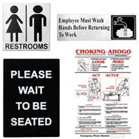 Serveware Smallware - Signs - Informational and Compliance Signs [B2B]