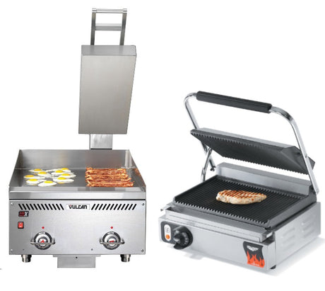 Restaurant Equipment - Commercial Griddles & Hotplates - Commercial Panini Grills - Clamshell Tops [B2B]