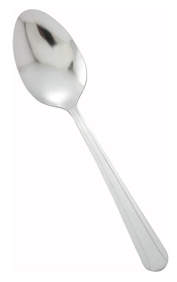 Winco 0001-03 Dominion 18/0 Stainless Steel Medium Weight Dinner Spoon 7" - 600/Case