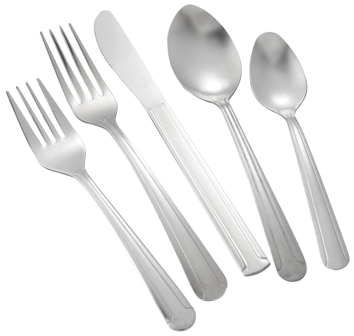 Winco 0001-03 Dominion 18/0 Stainless Steel Medium Weight Dinner Spoon 7" - 600/Case