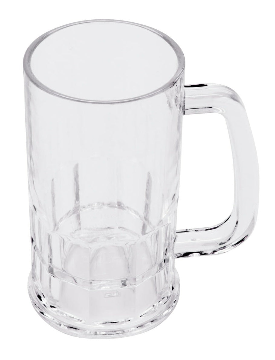 GET 00084-1-SAN-CL SAN Plastic Beer Mug 12 oz. - Clear - 24/Case
