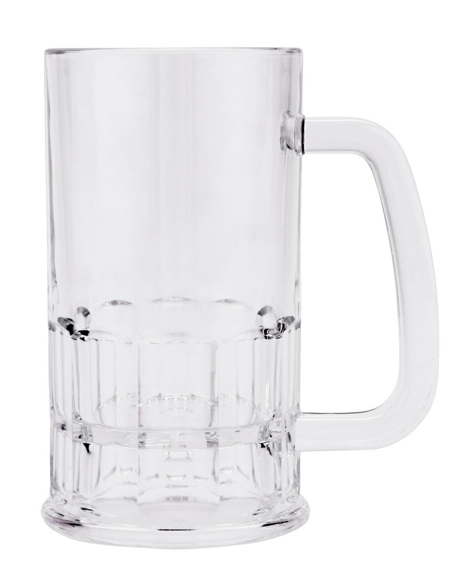 GET 00084-1-SAN-CL SAN Plastic Beer Mug 12 oz. - Clear - 24/Case