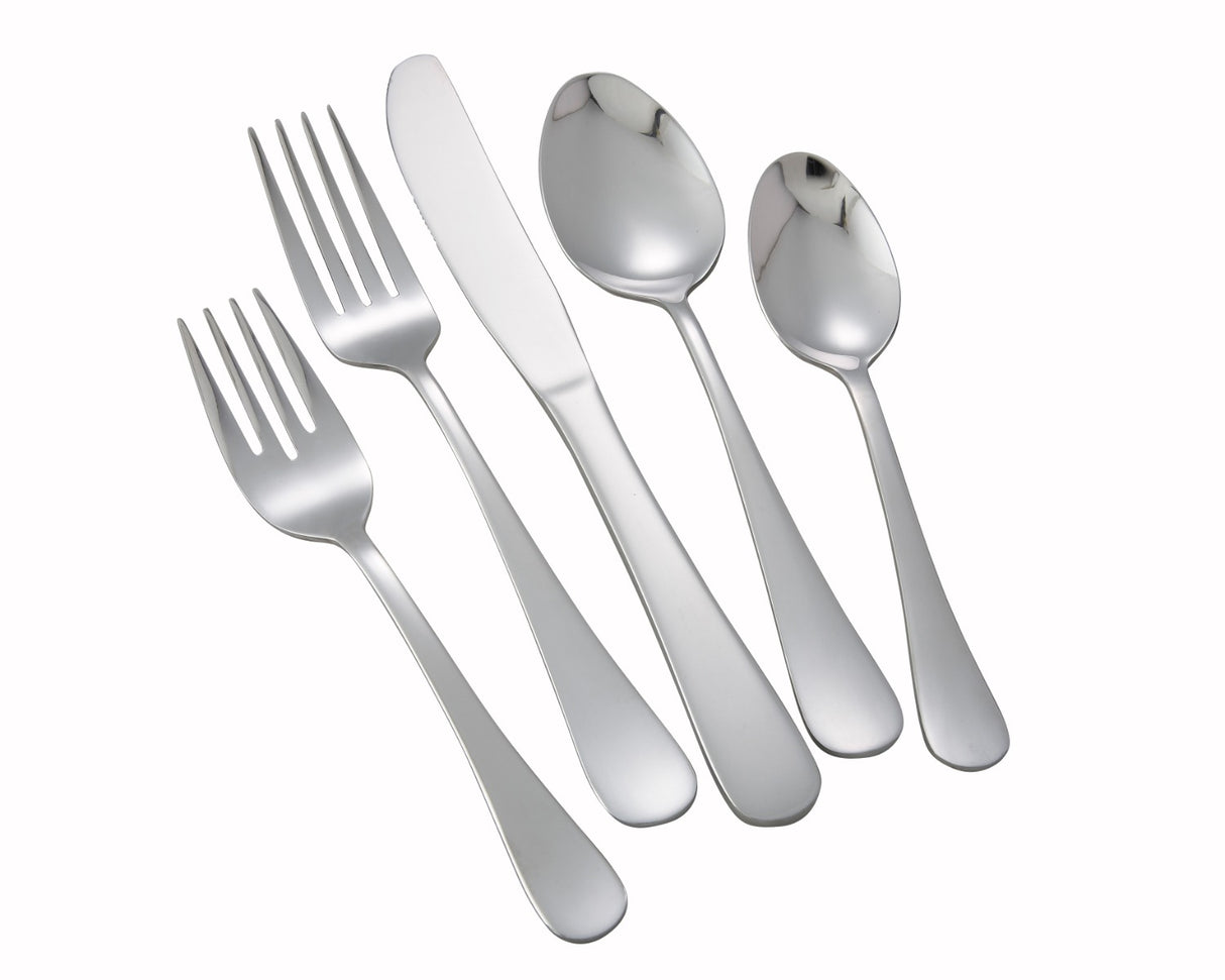 Winco 0026-01 Elite 18/0 Stainless Steel Heavy Weight Teaspoon 6" - 600/Case