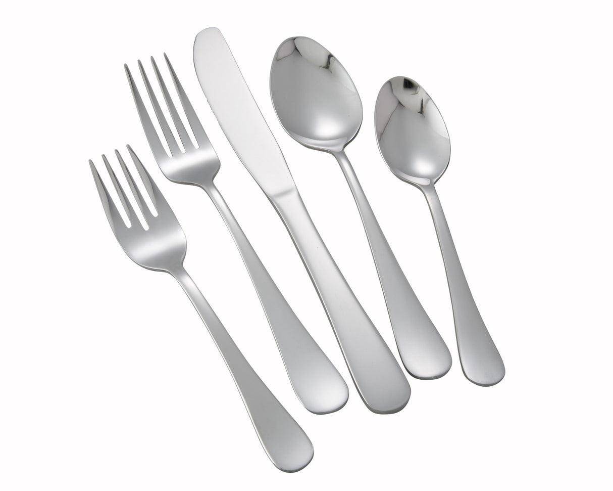 Winco 0026-05 Elite 18/0 Stainless Steel Heavy Weight Dinner Fork 7-1/8" - 600/Case