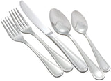 Winco 0030-01 Shangarila 18/8 Stainless Steel Extra Heavy Weight Teaspoon 6" - 300/Case