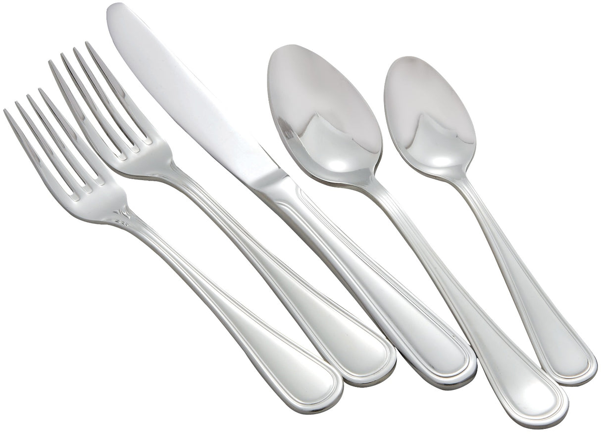 Winco 0030-05 Shangarila 18/8 Stainless Steel Extra Heavy Weight Dinner Fork 7-1/4" - 300/Case