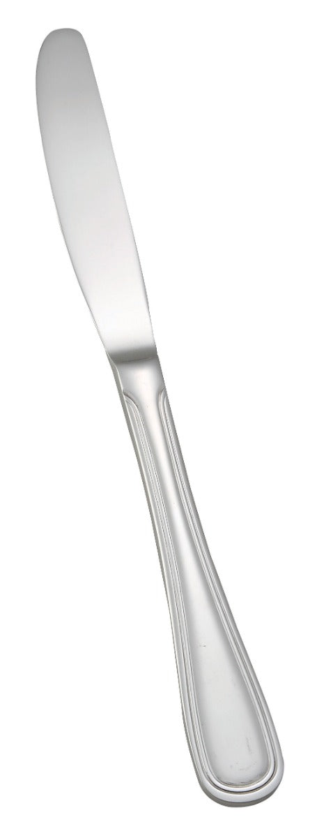Winco 0030-18 Shangarila 18/8 Stainless Steel Extra Heavy Weight European Table Knife 9-3/4" - 180/Case