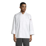 Uncommon Threads 0400-2506 Unisex Long Sleeve Double-Breasted Chef Coat with Pearl Buttons - White / 2X-Large