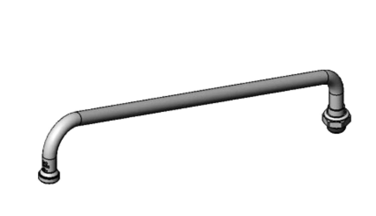 T&S Brass 065X 18" Swivel Nozzle w/ Stream Regulator Outlet - Brass, Chrome Plated