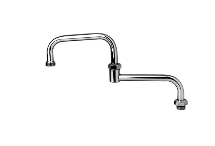 T&S Brass 068X Double Joint Nozzle, 12" Back, 6" Front, 18" Total Length