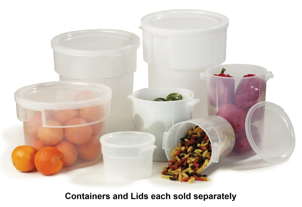 Carlisle 080002 StorPlus Polyethylene Bain Marie Food Storage Container 8 qt. - White