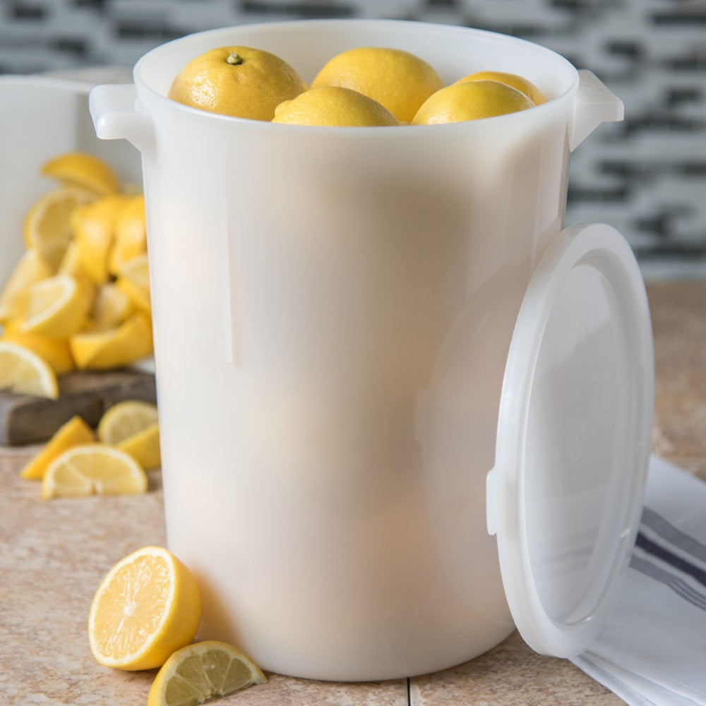 Carlisle 080002 StorPlus Polyethylene Bain Marie Food Storage Container 8 qt. - White